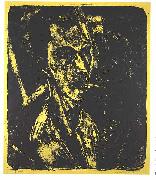 Selfportrait with cigarette, Ernst Ludwig Kirchner